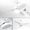 hofstein Ventilateur de plafond Doha LED Blanc, 1 lumière, Télécommandes