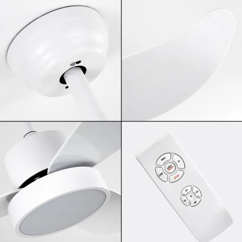 hofstein Ventilateur de plafond Doha LED Blanc, 1 lumière, Télécommandes