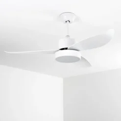 hofstein Ventilateur de plafond Doha LED Blanc, 1 lumière, Télécommandes
