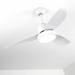 hofstein Ventilateur de plafond Doha LED Blanc, 1 lumière, Télécommandes