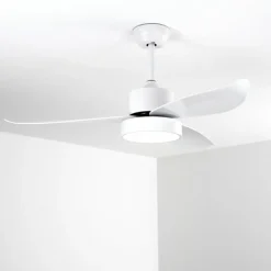 hofstein Ventilateur de plafond Doha LED Blanc, 1 lumière, Télécommandes