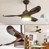 hofstein Ventilateur de plafond Doha LED Brun, 1 lumière, Télécommandes
