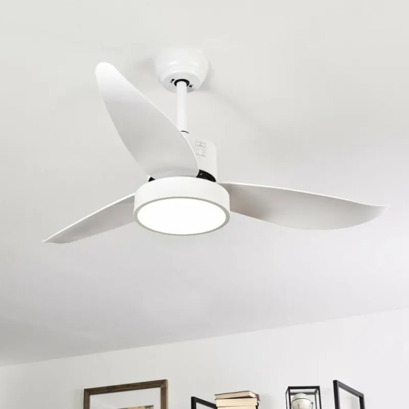 hofstein Ventilateur de plafond Doha LED Blanc, 1 lumière, Télécommandes
