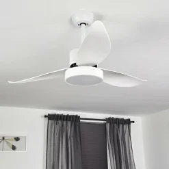 hofstein Ventilateur de plafond Doha LED Blanc, 1 lumière, Télécommandes