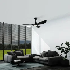 Luminaires Eglo Ventilateur de plafond Eglo CIRALI 52 LED Noir, 1 lumière, Télécommandes