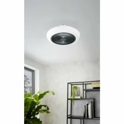 Luminaires Eglo Ventilateur de plafond Eglo SAYULITA LED Noir, Blanc, 3 lumières