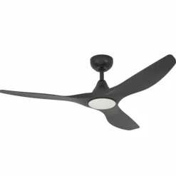 Luminaires Eglo Ventilateur de plafond Eglo PORTSEA LED Noir, 1 lumière