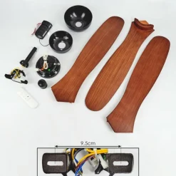 hofstein Ventilateur de plafond Follseland Brun, Couleur bois, Noir