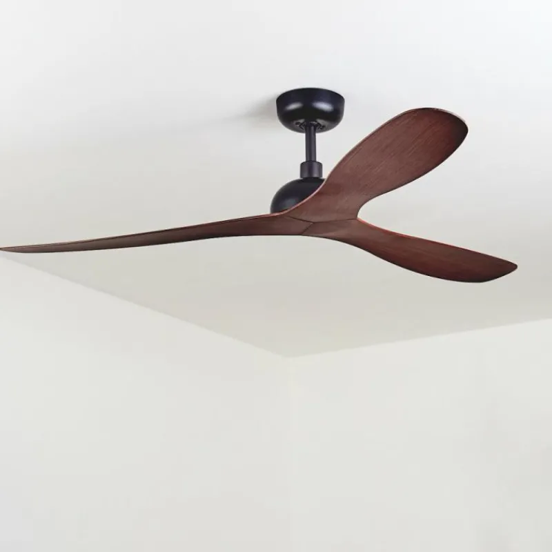 hofstein Ventilateur de plafond Follseland Brun, Couleur bois, Noir