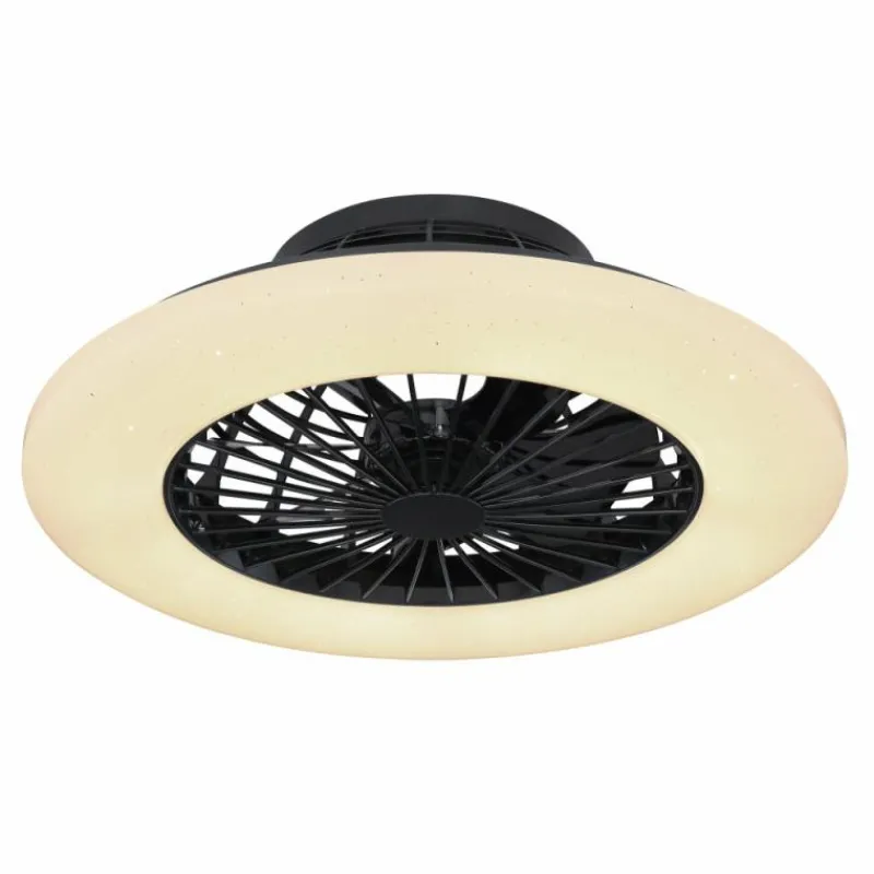 Luminaires Globo Lighting Ventilateur de plafond Globo TRAVO LED Noir, 1 lumière, Télécommandes
