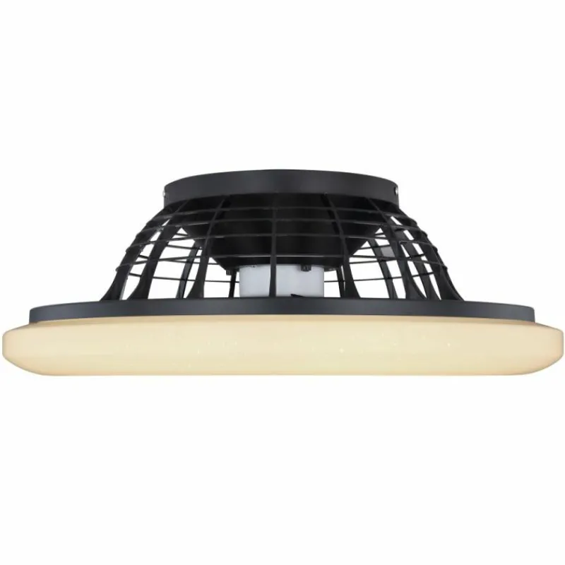 Luminaires Globo Lighting Ventilateur de plafond Globo TRAVO LED Noir, 1 lumière, Télécommandes