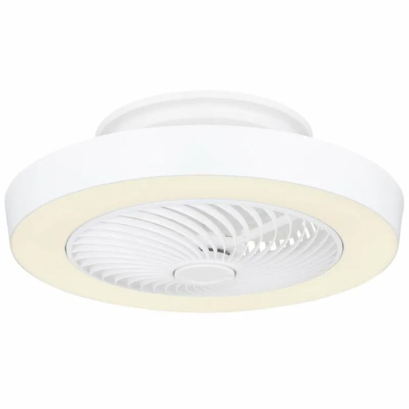 Luminaires Globo Lighting Ventilateur de plafond Globo DOMEY LED Blanc, 1 lumière, Télécommandes