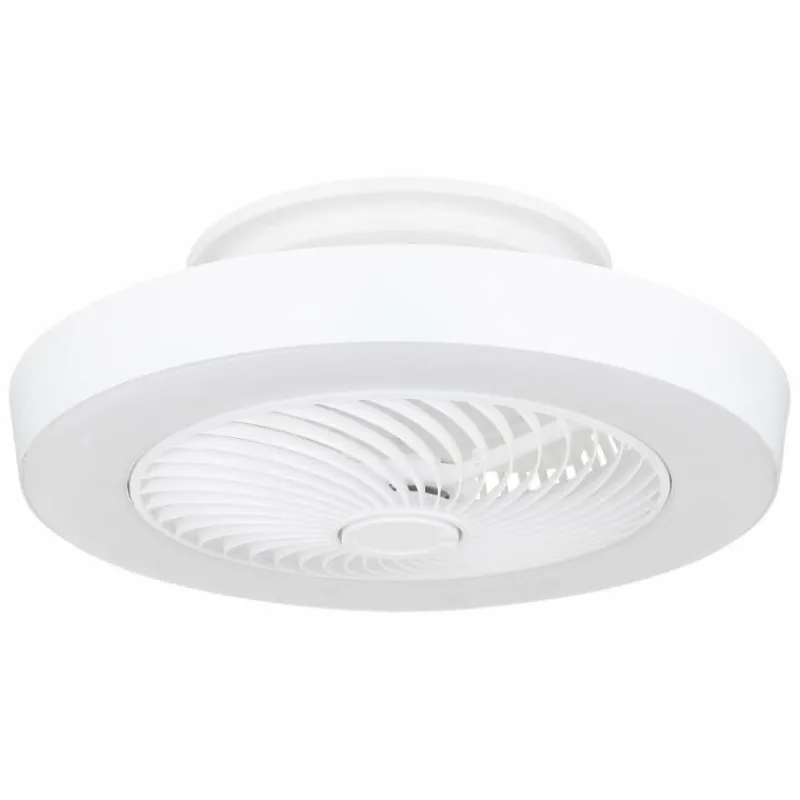 Luminaires Globo Lighting Ventilateur de plafond Globo DOMEY LED Blanc, 1 lumière, Télécommandes