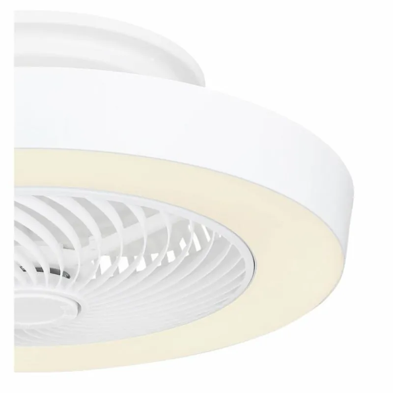 Luminaires Globo Lighting Ventilateur de plafond Globo DOMEY LED Blanc, 1 lumière, Télécommandes