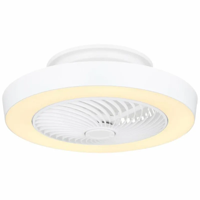 Luminaires Globo Lighting Ventilateur de plafond Globo DOMEY LED Blanc, 1 lumière, Télécommandes