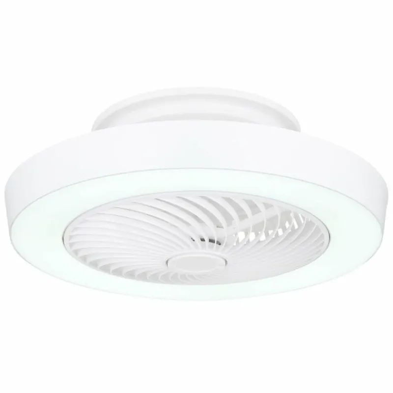 Luminaires Globo Lighting Ventilateur de plafond Globo DOMEY LED Blanc, 1 lumière, Télécommandes