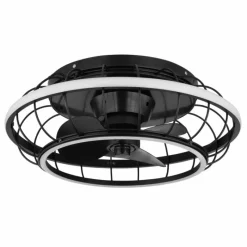 Luminaires Globo Lighting Ventilateur de plafond Globo LEONHARD LED Noir, 1 lumière, Télécommandes