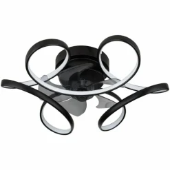 Luminaires Globo Lighting Ventilateur de plafond Globo LORIS LED Noir, 1 lumière, Télécommandes