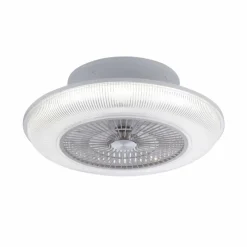 Luminaires Leuchten Direkt Ventilateur de plafond Leuchten Direkt DION LED Argenté, 1 lumière, Télécommandes, Changeur de couleurs