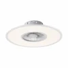 Luminaires Leuchten Direkt Ventilateur de plafond Leuchten Direkt FLAT-AIR LED Argenté, 1 lumière, Télécommandes