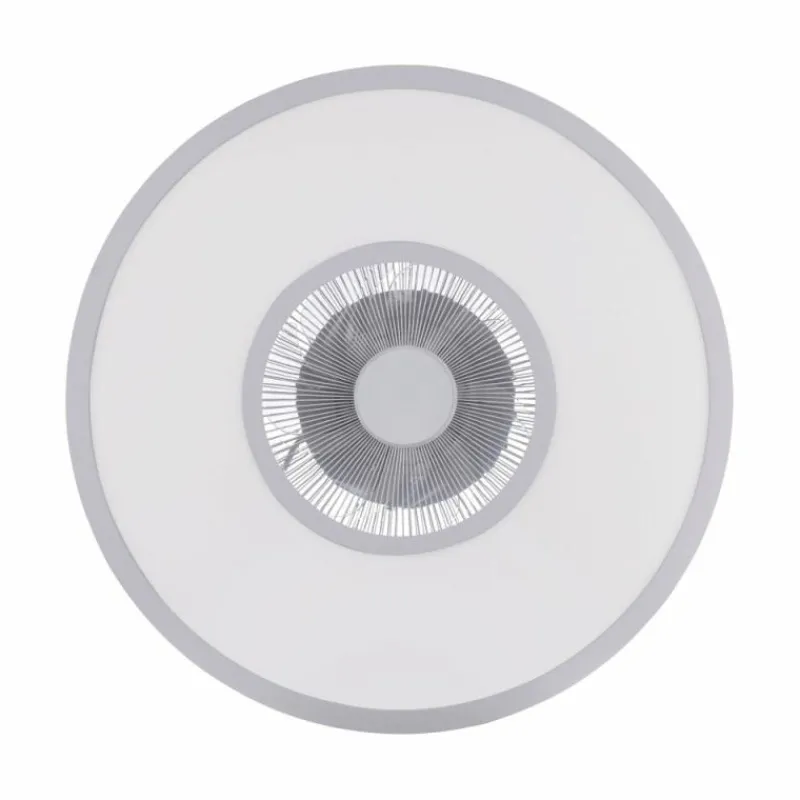 Luminaires Leuchten Direkt Ventilateur de plafond Leuchten Direkt FLAT-AIR LED Argenté, 1 lumière, Télécommandes