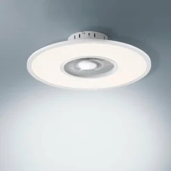 Luminaires Leuchten Direkt Ventilateur de plafond Leuchten Direkt FLAT-AIR LED Argenté, 1 lumière, Télécommandes