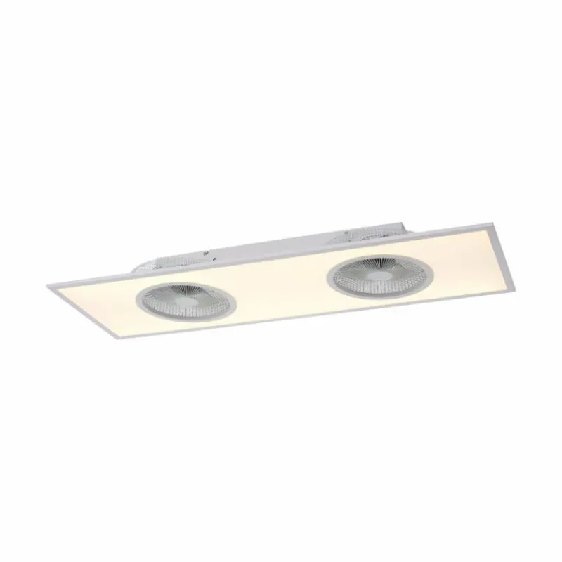 Luminaires Leuchten Direkt Ventilateur de plafond Leuchten Direkt FLAR-AIR LED Blanc, 1 lumière, Télécommandes
