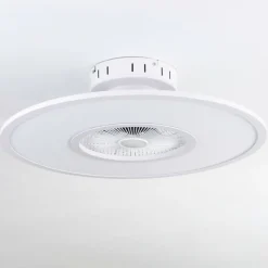 hofstein Ventilateur de plafond Marmorta LED Blanc, 1 lumière, Télécommandes