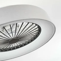 hofstein Ventilateur de plafond Moli LED Gris, Blanc, 1 lumière, Télécommandes