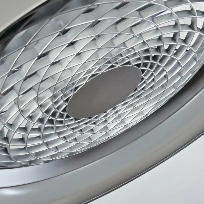 hofstein Ventilateur de plafond Penon LED Argenté, 1 lumière, Télécommandes