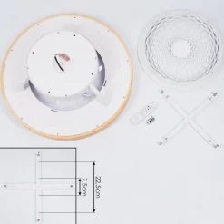 hofstein Ventilateur de plafond Penon LED Blanc, 1 lumière, Télécommandes