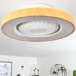 hofstein Ventilateur de plafond Penon LED Blanc, 1 lumière, Télécommandes