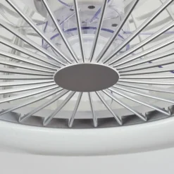 hofstein Ventilateur de plafond Piraeus LED Blanc, 1 lumière, Télécommandes, Changeur de couleurs