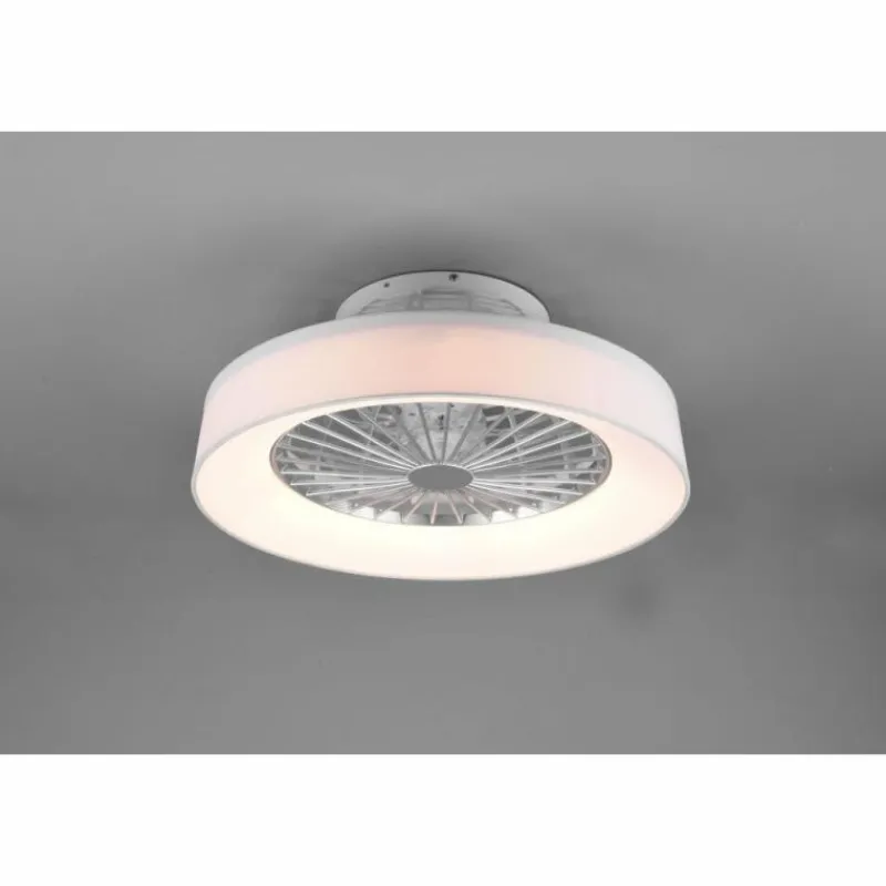 Luminaires Reality Ventilateur de plafond Reality Farsund LED Blanc, 1 lumière, Télécommandes