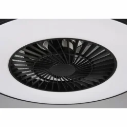 Luminaires Reality Ventilateur de plafond Reality Halmstad LED Noir, 1 lumière, Télécommandes