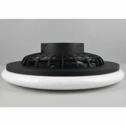 Luminaires Reality Ventilateur de plafond Reality Stralsund LED Noir, 1 lumière, Télécommandes