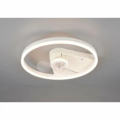 Luminaires Reality Ventilateur de plafond Reality Borgholm LED Blanc, 1 lumière, Télécommandes