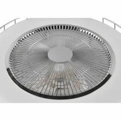 Luminaires Reality Ventilateur de plafond Reality Sandfjord LED Chrome, 1 lumière, Télécommandes