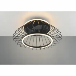Luminaires Reality Ventilateur de plafond Reality KARLSBORG LED Noir, 1 lumière, Télécommandes