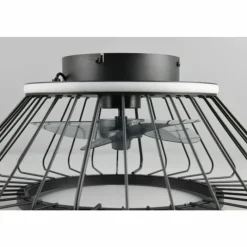 Luminaires Reality Ventilateur de plafond Reality KARLSBORG LED Noir, 1 lumière, Télécommandes