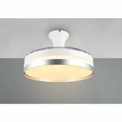 Luminaires Reality Ventilateur de plafond Reality LINDBERG LED Titane, 1 lumière, Télécommandes