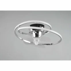 Luminaires Reality Ventilateur de plafond Reality UMEA LED Chrome, 1 lumière, Télécommandes
