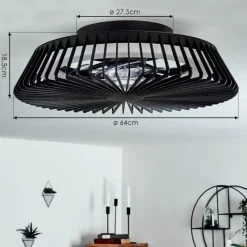 hofstein Ventilateur de plafond Rivarotta LED Blanc, 1 lumière, Télécommandes