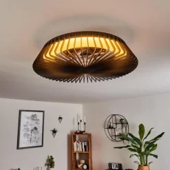 hofstein Ventilateur de plafond Rivarotta LED Blanc, 1 lumière, Télécommandes