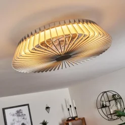 hofstein Ventilateur de plafond Rivarotta LED Blanc, 1 lumière, Télécommandes