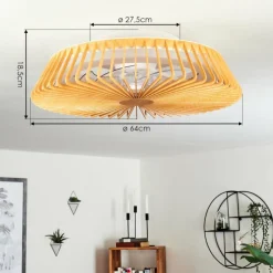 hofstein Ventilateur de plafond Rivarotta LED Blanc, 1 lumière, Télécommandes