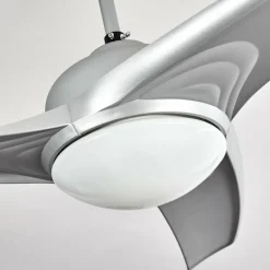 hofstein Ventilateur de plafond Sanford Argenté, 1 lumière, Télécommandes