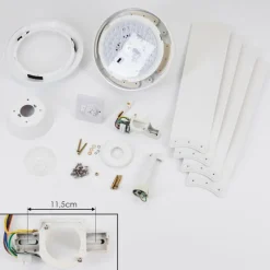 hofstein Ventilateur de plafond Tjerne LED Blanc, 1 lumière