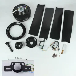 hofstein Ventilateur de plafond Tjerne LED Noir, 1 lumière, Télécommandes