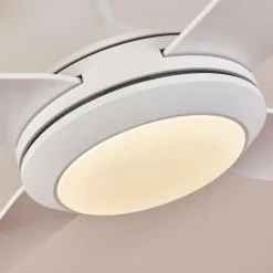 hofstein Ventilateur de plafond Tjerne LED Blanc, 1 lumière, Télécommandes
